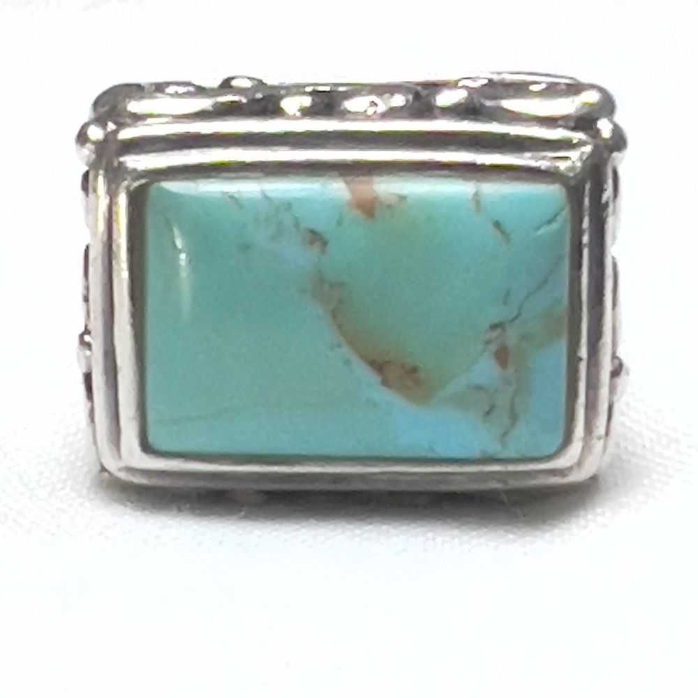 Ornate Filigree BARSE Sterling Silver 925 Turquoise Ring Sz 6.5 - Picture 6 of 11